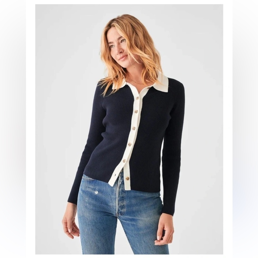 FAHERTY mikki cardigan in navy M - Picture 2 of 9